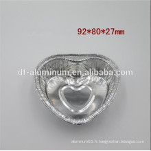 Panneau d&#39;aluminium jetable en forme de coeur